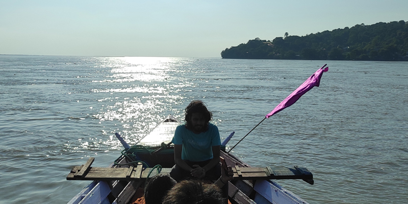Boat ride in the Brahmaputra River